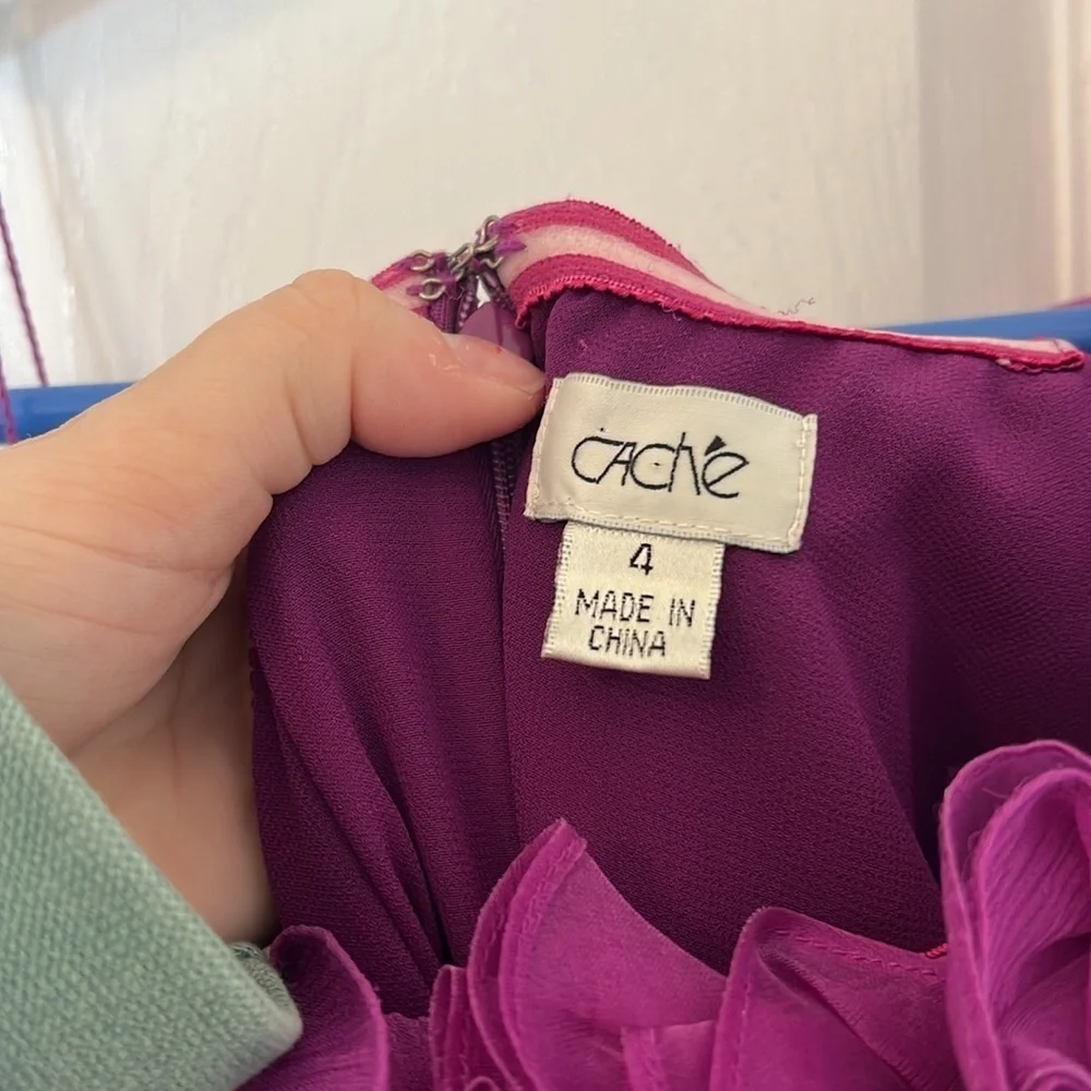 Purple one shoulder dress - Picture 2 of 5